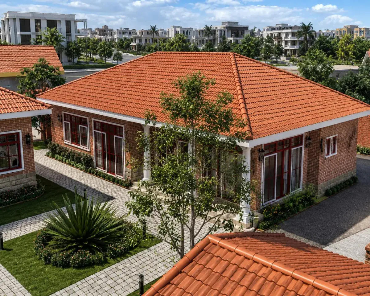 Villas, vue aérienne
